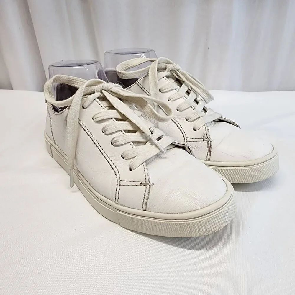 FRYE Women’s Size 7.5 Low Top Ivy Sneaker White Leather A